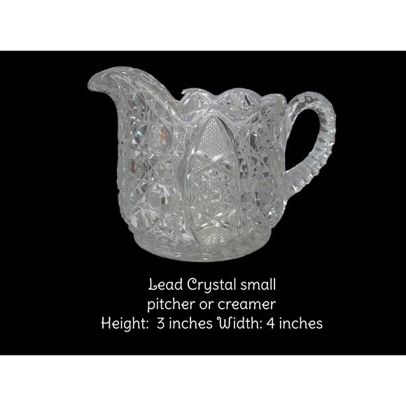 Vintage Pressed Glass Clear Daisy Button Creamer - Picture 1 of 2